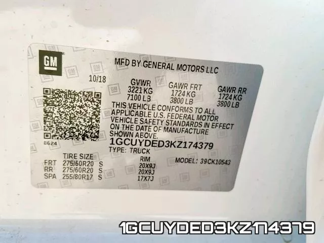 1GCUYDED3KZ174379 фото 2