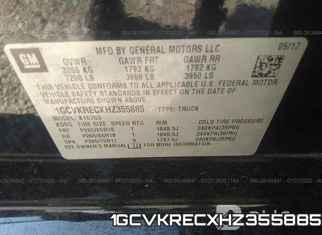 1GCVKRECXHZ355885 фото 10