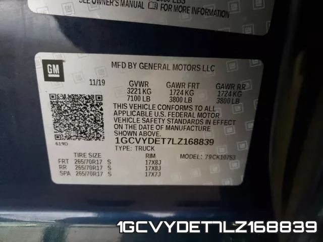 1GCVYDET7LZ168839 фото 2