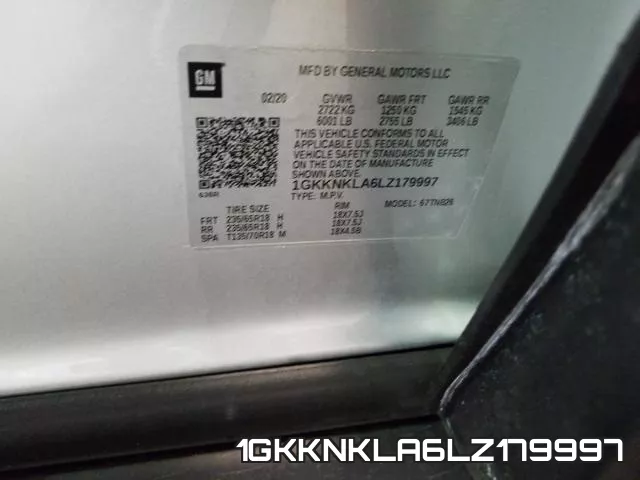 1GKKNKLA6LZ179997 фото 2