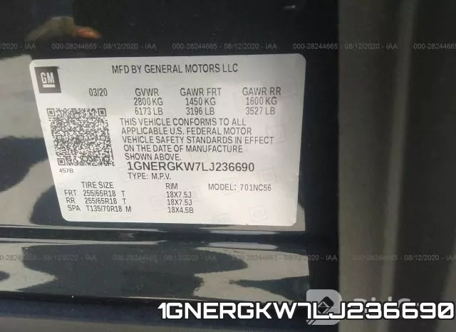 1GNERGKW7LJ236690 фото 10