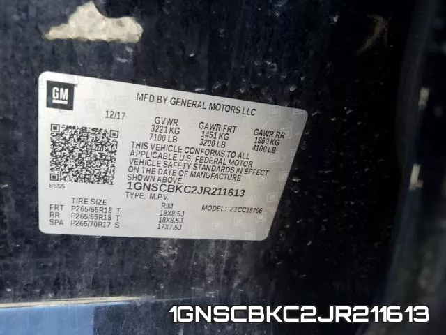 1GNSCBKC2JR211613 фото 2