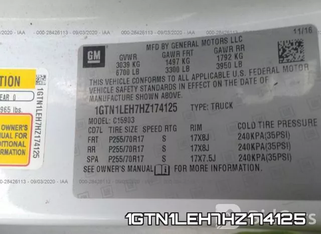 1GTN1LEH7HZ174125 фото 10