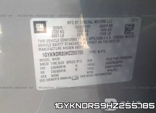 1GYKNDRS9HZ255785 фото 10