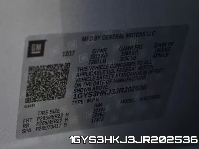 1GYS3HKJ3JR202536 фото 2