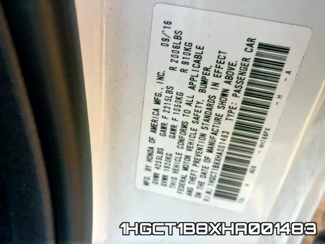 1HGCT1B8XHA001483 фото 2