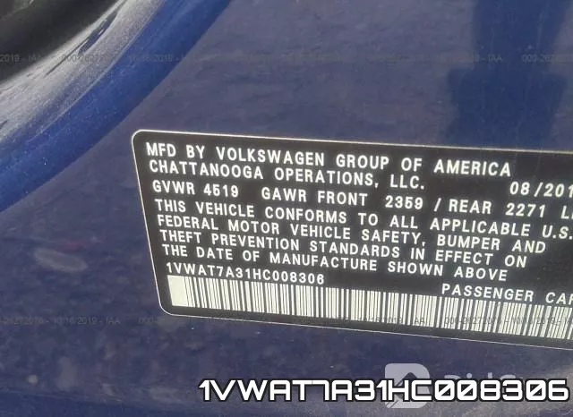1VWAT7A31HC008306 фото 10