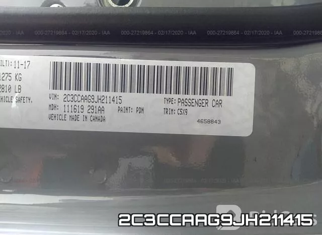 2C3CCAAG9JH211415 фото 10