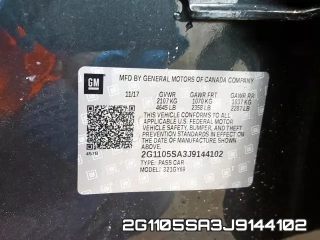 2G1105SA3J9144102 фото 2