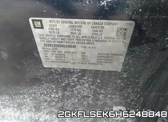 2GKFLSEK6H6248848 фото 10