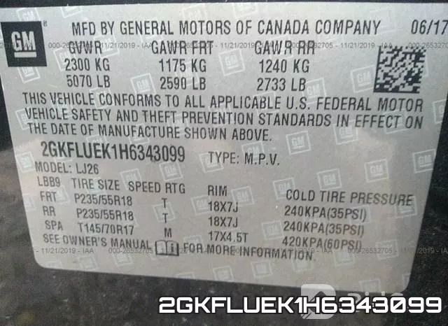 2GKFLUEK1H6343099 фото 10