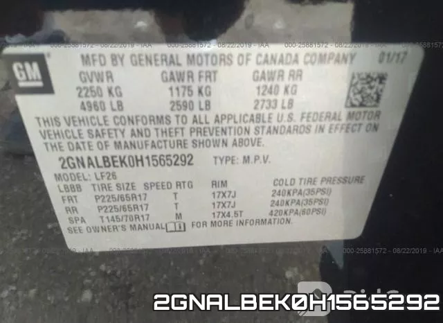 2GNALBEK0H1565292 фото 10