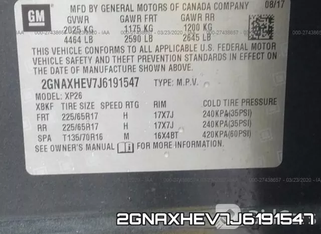 2GNAXHEV7J6191547 фото 10