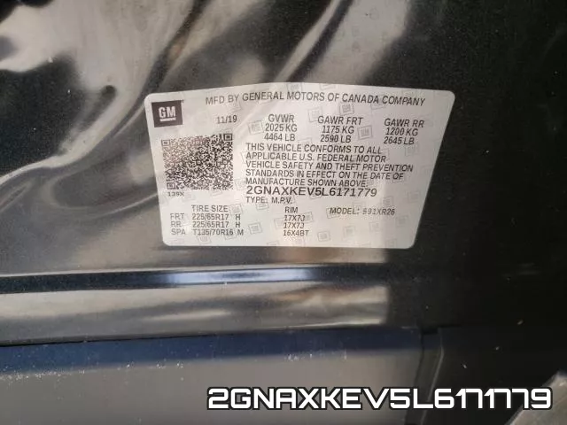 2GNAXKEV5L6171779 фото 2