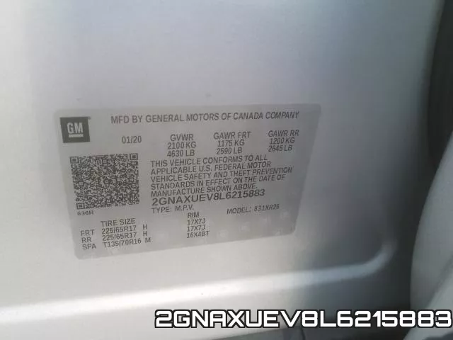 2GNAXUEV8L6215883 фото 2