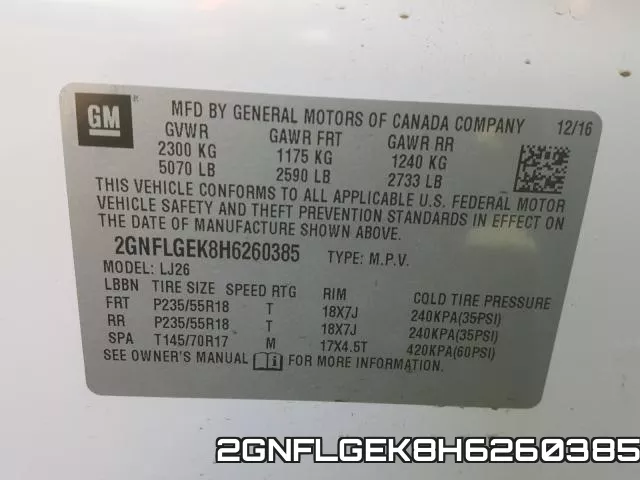 2GNFLGEK8H6260385 фото 2