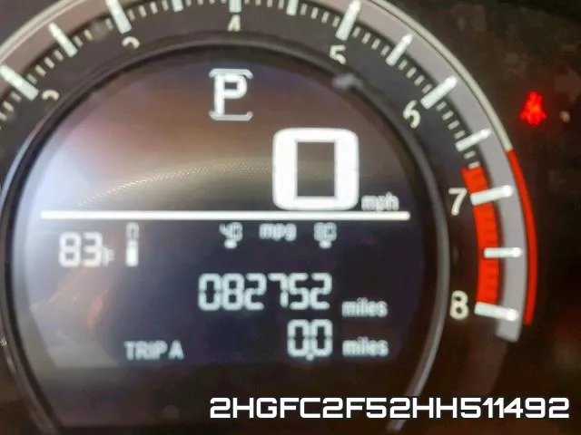 2HGFC2F52HH511492 фото 9
