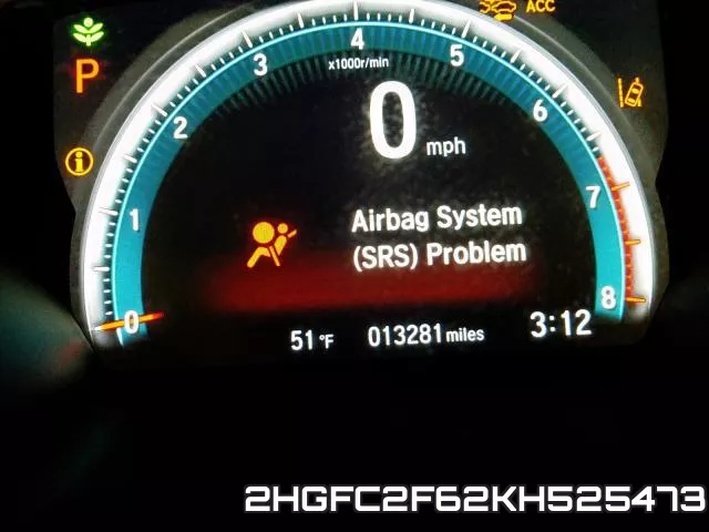 2HGFC2F62KH525473 фото 9