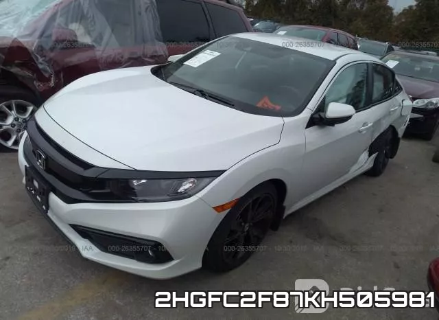 2HGFC2F87KH505981 фото 3
