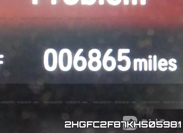 2HGFC2F87KH505981 фото 8