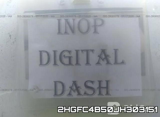 2HGFC4B50JH303151 фото 8
