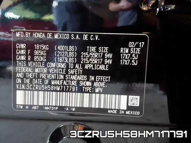 3CZRU5H58HM717791 фото 2