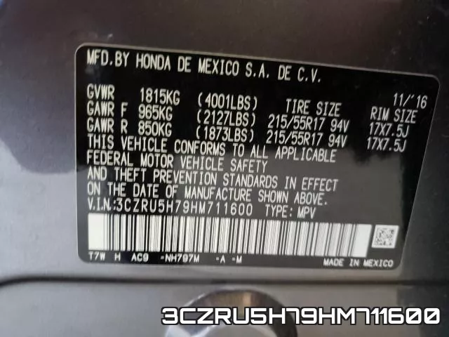 3CZRU5H79HM711600 фото 2