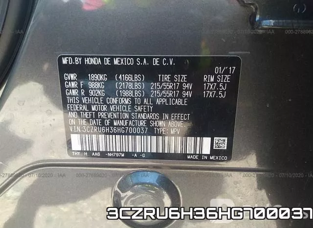 3CZRU6H36HG700037 фото 10