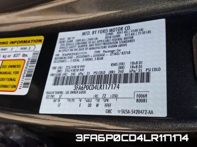 3FA6P0CD4LR117174 фото 2