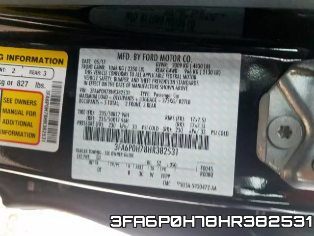 3FA6P0H78HR382531 фото 2