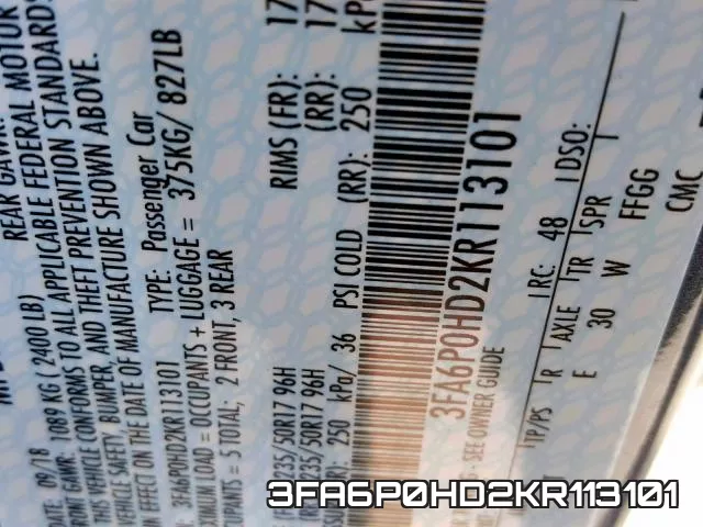 3FA6P0HD2KR113101 фото 2