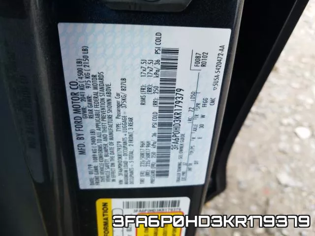 3FA6P0HD3KR179379 фото 2