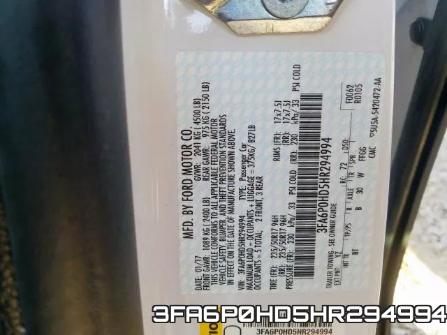 3FA6P0HD5HR294994 фото 2