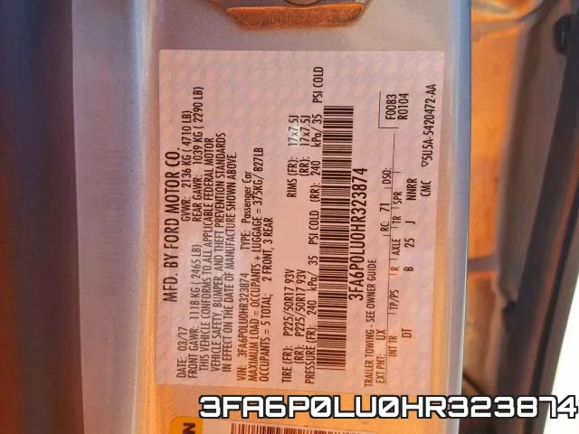 3FA6P0LU0HR323874 фото 2