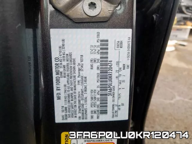 3FA6P0LU0KR120474 фото 2