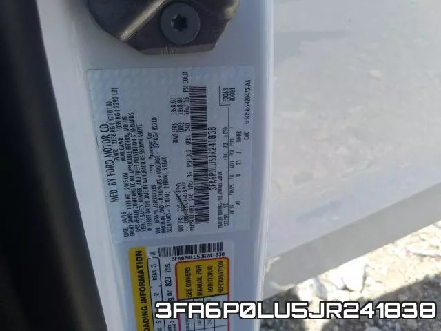3FA6P0LU5JR241838 фото 2