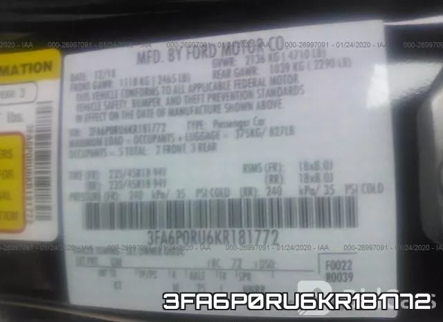 3FA6P0RU6KR181772 фото 10