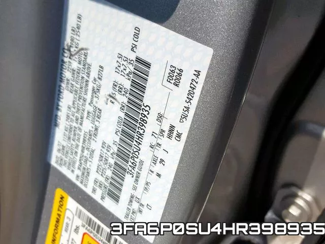 3FA6P0SU4HR398935 фото 2