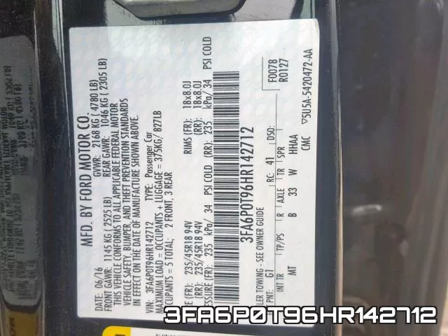 3FA6P0T96HR142712 фото 2