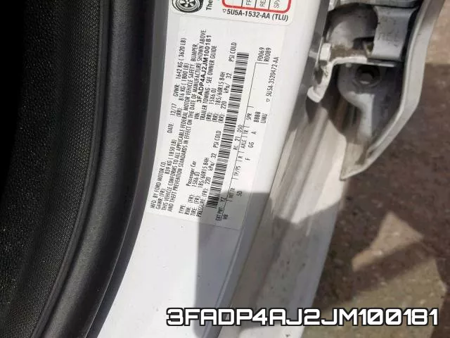 3FADP4AJ2JM100181 фото 2