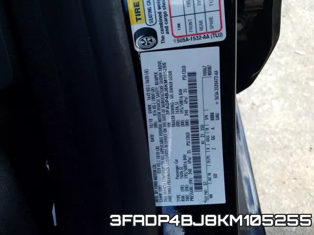 3FADP4BJ8KM105255 фото 2