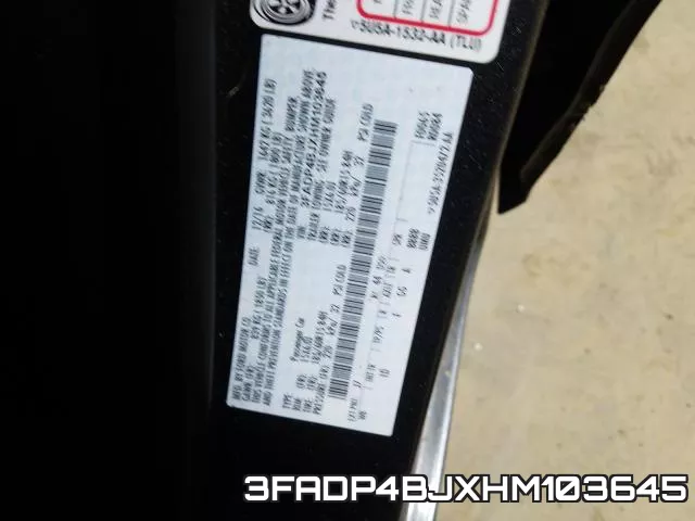 3FADP4BJXHM103645 фото 2