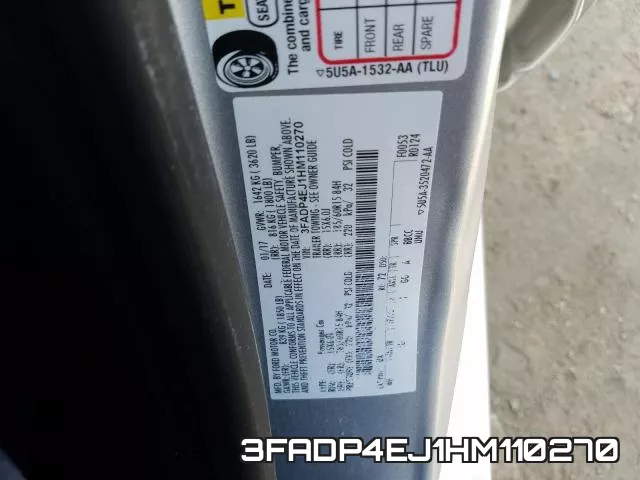 3FADP4EJ1HM110270 фото 2