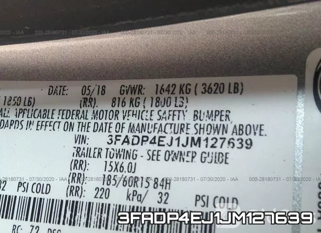 3FADP4EJ1JM127639 фото 10