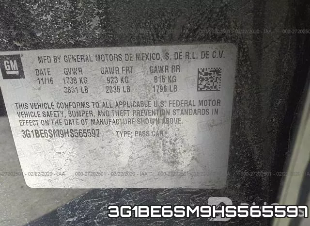 3G1BE6SM9HS565597 фото 10