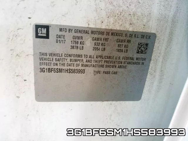 3G1BF6SM1HS583993 фото 2