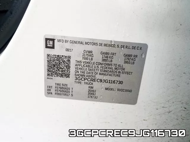 3GCPCREC9JG116730 фото 2
