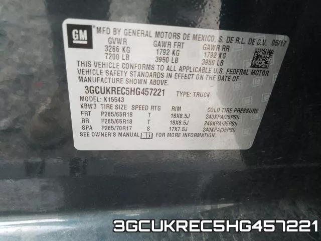 3GCUKREC5HG457221 фото 2