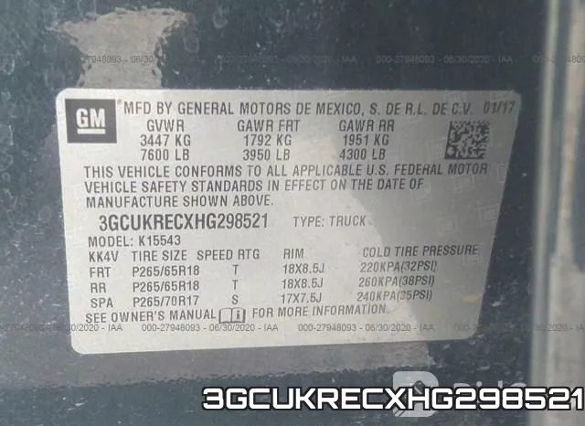 3GCUKRECXHG298521 фото 10