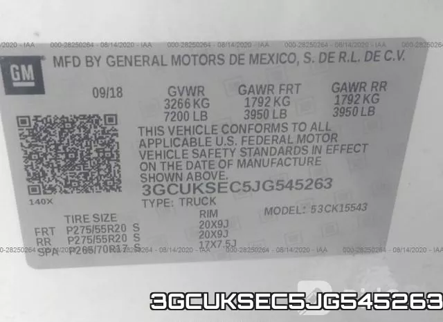 3GCUKSEC5JG545263 фото 10